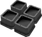 Bed Riser/Furniture Lift Bed/Bed risers/Furniture Lifter/Table risers/Frame Risers Create Under Bed Storage Heavy Duty for Furniture Height Adjustment (Black 4 Pack, 2 Inch)
