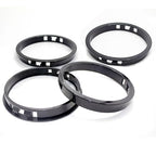 4 pcs Black Snap Bushing 3-9/16"" (90 mm) Mounting Diameter, Plastic Cable Hole Grommets for Wiring, Round Nylon Snap in Locking Electrical Wire Cord Hose Tubing Bushings Grommets Protectors