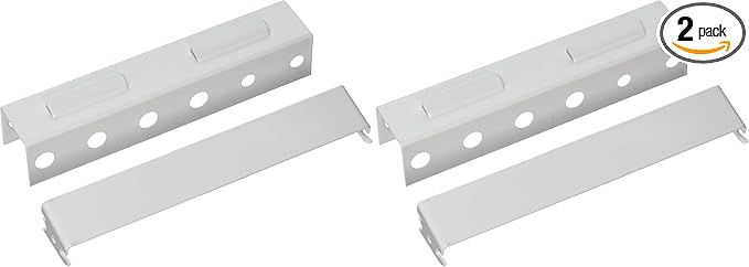 Wall Control Pegboard Screwdriver Holder Bracket Slotted Metal Pegboard Accessory Pegboard and Slotted Tool Board – White (Pack of 2)