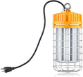 100w LED Temporary Work Light for Construction Sites - 100-277VAC, 5000k Daylight, Durable Portable Linkable Job Site Lighting with Hook for Job Site,Workshop Area Lighting (100w)