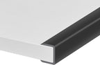 Rubber Edge Trim, Self-Adhesive U Channel Edge Protector for Plywood, Cabinet, 7/8" Wood Edge Banding, Flexible Furniture Repair, EPDM Material, Fit 7/8"(22mm), Length 10Ft, Black