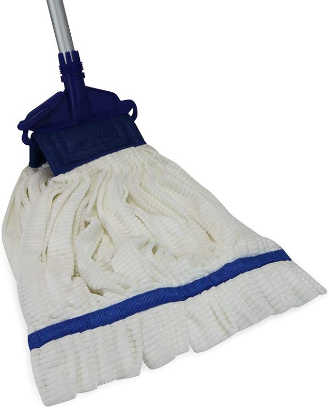 Arkwright Microfiber Tube Mop Head Replacement - Heavy Duty, Lint Free, Super Absorbent & Bleach-Safe, Janitorial Essential for Commercial & Industrial Floor Cleaning, 14 oz, White