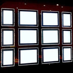 Real Estate Window Hanging Acrylic Photo Frame Advertising Display Office Led Store Sign Holders(Vertical,3pcs A4 a row)