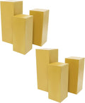 6Pcs Metal Display Pedestal Stands, Square Flower Display Pillars Rack for Wedding Party Decor, Dessert Table Display Cake Plant, Column Decorative Cube (Gold, 6PCS)
