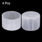 uxcell 4pcs Rubber End Caps 60mm ID Vinyl Round Tube Bolt Cap Cover Screw Thread Protectors Clear, 40mm Height