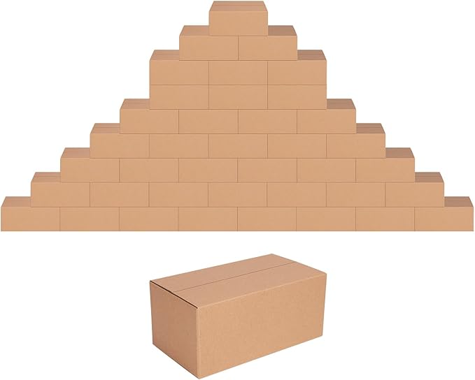 EdenseeLake 40 Pack 9x5x4 inches Shipping Boxes Small Cardboard Boxes for Packing, Moving, Mailing, Brown