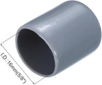uxcell 20pcs Rubber End Caps 16mm(5/8") ID Vinyl PVC Round Tube Bolt Cap Cover Screw Thread Protectors Grey