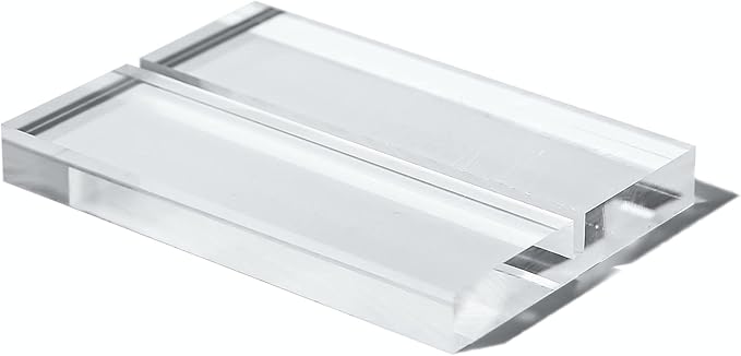 UNIQOOO 4" Clear Acrylic Stand | 6 Pack 3mm Slot Wedding Sign Holders, Perfect for Wedding, Table Number, Exhibition, Office, Restaurant, Business