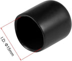 uxcell 10pcs Rubber End Caps 15mm ID Round End Cap Cover Screw Thread Protectors Black