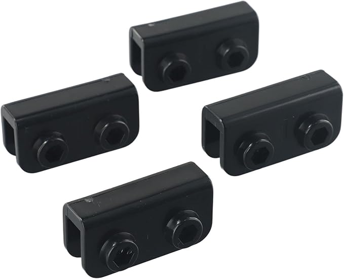 1Pc/4Pcs 2-Way Pop-up Gazebo Replacement Connector Spare Parts Rectangular Bracket Set, Canopy Truss Connector Replacement Parts Replacement Parts Black(4-Pcs)