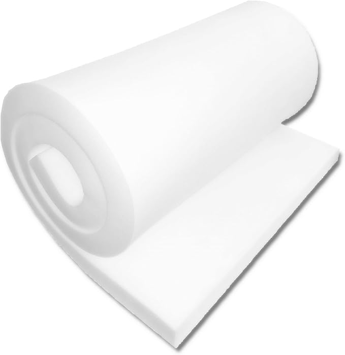 FOAMYFOAM 6Pack High Density 1 inch Thick, 24 inch Wide, 72 inch Long Upholstery Foam, Cushion Replacement