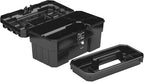 Akro-Mils 09514 ProBox 14-Inch Plastic Toolbox for Tools, Hobby or Craft Storage Toolbox with Removable Tray, 14-Inch x 8-Inch x 8-Inch, Black