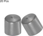 uxcell 20pcs Rubber End Caps 39mm ID Vinyl Cap Cover Screw Protectors Dark Grey