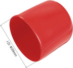 uxcell 4pcs Rubber End Caps 39mm ID Vinyl Round End Cap Cover Screw Thread Protectors Red, 30mm Height