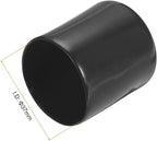uxcell 10pcs Rubber End Caps 37mm(1 1/2") ID Vinyl Round End Cap Cover Screw Thread Protectors Black