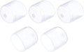 uxcell 5pcs Rubber End Caps 25mm(1") ID PVC Vinyl Round Tube Bolt Cap Cover Screw Thread Protectors Clear