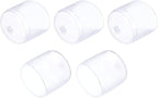 uxcell 5pcs Rubber End Caps 25mm(1") ID PVC Vinyl Round Tube Bolt Cap Cover Screw Thread Protectors Clear
