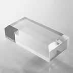 CiaoHER 2in Thickness Beveled Solid Acrylic Display Block Clear Polished Pedestal Stand Riser Solid Base (4x8)