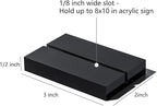 UNIQOOO 3" Black Acrylic Stand | 20 Pack 3mm Slot Wedding Sign Holders, Perfect for Wedding, Table Number, Exhibition, Office, Restaurant, Business