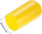 uxcell 20pcs Rubber End Caps 9.5mm(3/8") ID Vinyl PVC Round Tube Bolt Cap Cover Screw Thread Protectors Yellow