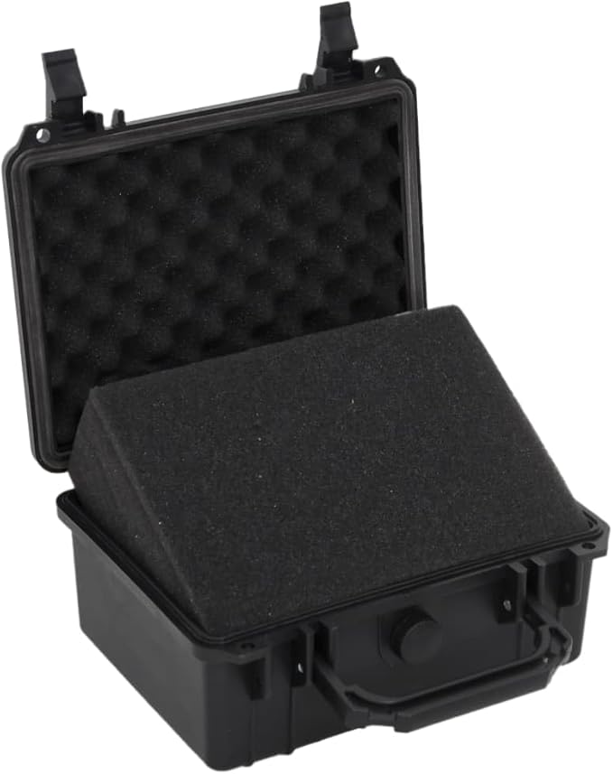 PP Portable Flight Case, Lockable Tool Box for Transportation Travelling, Protective Equipment Case, 9.4"x7.5"x4.3", -281