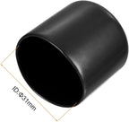 uxcell 4pcs Rubber End Caps 1 1/4"(31mm) ID Vinyl Round End Cap Cover Screw Thread Protectors Black, 30mm Height