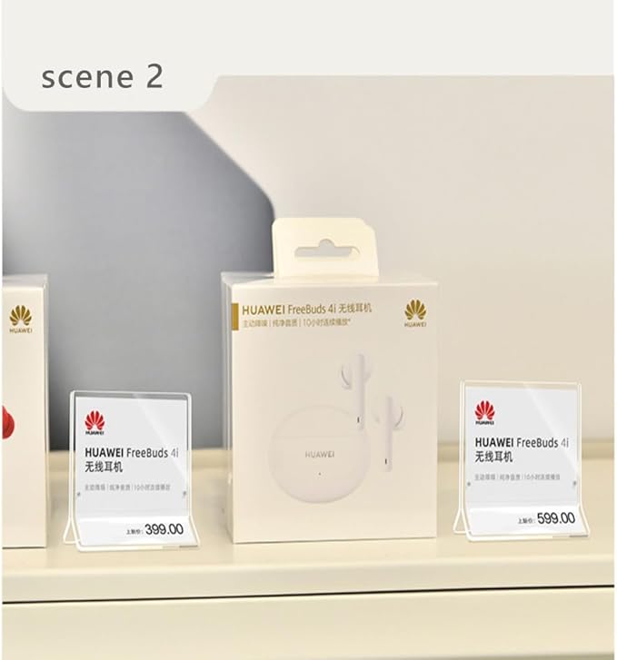 Acrylic Sign Holder Price Tag Displays Table Top Sign Stand (A：150*150mm/5.9*5.9 inches)