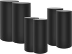 6Pcs Metal Pedestal Stand for Party, Large Black Cake Stand, Pedestal Display Plinth Pillars for Wedding Ceremony Birthday Party Art Decor, Column Decorative Cube for Wedding Dessert Table Display
