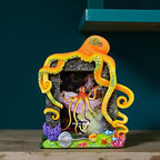 4″X6″Decorative Octopus Hand-Crafted resin Picture Frame for Tabletop. Deep sea Octopus Design Home Décor..Photo Gallery. Art. Octopus Figurine. More (4″x6″) (Orange)