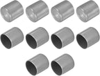 uxcell 10pcs Rubber End Caps 38mm ID Vinyl Round End Cap Cover Screw Thread Protector Light Grey