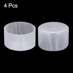 uxcell 4pcs Rubber End Caps 75mm ID Vinyl Round Tube Bolt Cap Cover Screw Thread Protectors Clear, 50mm Height