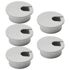 5 Pcs Desk Grommet 2" / 50 mm, Desk Cord Hole Cover, Cable Grommet ABS Plastic, Desk Hole Grommet for Home & Office Pc, Detachable Cable Cord Organizer-Light Grey