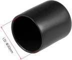 uxcell 10pcs Rubber End Caps 30mm ID Vinyl Round End Cap Cover Screw Thread Protectors Black