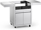 Stainless Steel Grill Cart for Hygrill 3-Burner Built-In Gas Grill, Outdoor Kitchen Island with Foldable Side Shelves and Storage Cabinet