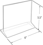 Azar Displays 142708 6-Inch Width by 5.5-Inch Height Top-Load Acrylic Sign Holder, 10-Pack