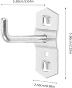 Zerodeko 10pcs Heavy Duty Metal Pegboard Hooks Set for Garage Wall Storage Small Pegboard Organizer Accessories for Hanging Tools Crafts Kitchen Utensils and Retail Displays