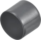 uxcell 4pcs Rubber End Caps 1 7/16"(36mm) ID Vinyl Round End Cap Cover Screw Thread Protectors Dark Grey, 30mm Height