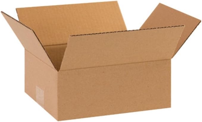 Secure Seal - 8x6x2 Pack of 25 Corrugated Cardboard Packing Shipping Mailing Moving Carton Boxes