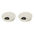 2 Pack Desk Grommet 2 Inch 50mm, Zinc Alloy Computer Desk Wire Hole Cover, Office Desktop Cord Cable Hole Metal Ring, Brushed Silver