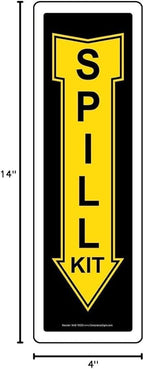 ComplianceSigns.com Spill Kit Sign, 14x4 in. Plastic for Facilities