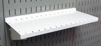 Wall Control Pegboard Organizer 4 ft. Metal Pegboard Standard Tool Storage Kit & Pegboard Shelf 6in Deep Pegboard Shelf Assembly for Pegboard and Slotted Tool Board – White