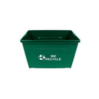 Curbside 18 Gallon Green Recycling Bin with Carrying Handles for Homes or Businesses | Easily Recognizable from The Curb | High-Capacity, Stackable - Single Unit - Green