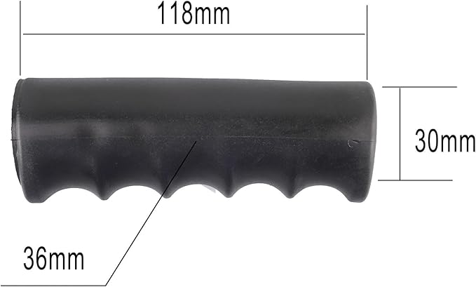 2Pcs Wheelbarrow Handle Covers 22-30mm Rubber Grip Sleeves Non Slip Garden Cart Handles Shock Absorption Black(118 x 30mm)