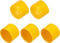 uxcell 5pcs Rubber End Caps 55mm(2.2 Inch) ID Vinyl PVC Round Tube Bolt Cap Cover Screw Thread Protectors Yellow