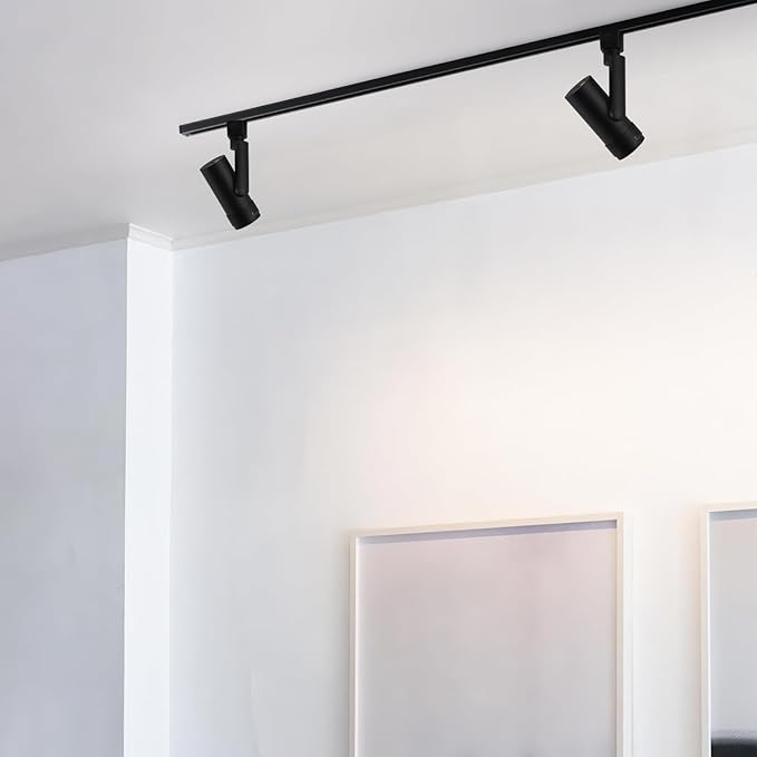 mirrea 5-Color Zoomable LED Track Lighting Heads H-Type Dimmable, 13.5W Black Ceiling Fixtures for Kitchen, Modern Accent Light, 2700-5000K Adjustable, Beam Angle 24°-60°, CRI90+, Pack of 6