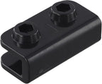 Replacement Connector for Pop-Up Gazebo, Rectangular Bracket Set Compatible with Tent Gazebo, 2-Way Fit, Black, Fits Glass Fiber Support Pole, 1/4 Pack(1Pc)