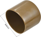 uxcell 10pcs Rubber End Caps 48mm(1 7/8") ID Vinyl Round End Cap Cover Screw Thread Protectors Light Brown