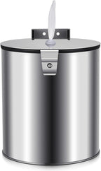 Zonon Stainless Steel Wall Mount Disinfectant Wipe Dispenser Fits Sanitizing and Disinfecting Wipes on Rolls 11 x 10'' for Fitness Clubs Schools Commercial and Residential Facilities(Round)