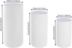 3 Pcs Wedding Cylinder Stands, Party Cylinders Set of 3 Stand, Acrylic Round Pedestal Stand for Wedding Birthday Party 23.6'', 29.5'', 35.4'' H