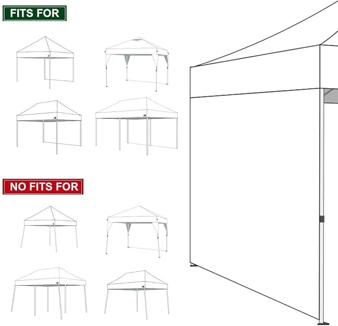Eurmax USA Instant Canopy SunWall Tent Sidewalls for 10x10 Pop Up Canopy Tent,1 Pack Sidewall Only (Grass Green)